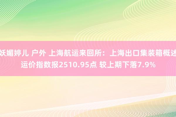 妖媚婷儿 户外 上海航运来回所：上海出口集装箱概述运价指数报2510.95点 较上期下落7.9%