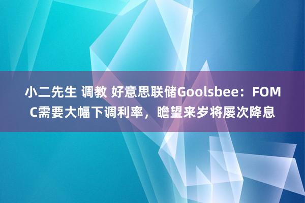 小二先生 调教 好意思联储Goolsbee：FOMC需要大幅下调利率，瞻望来岁将屡次降息