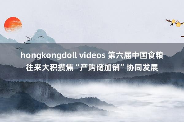 hongkongdoll videos 第六届中国食粮往来大积攒焦“产购储加销”协同发展