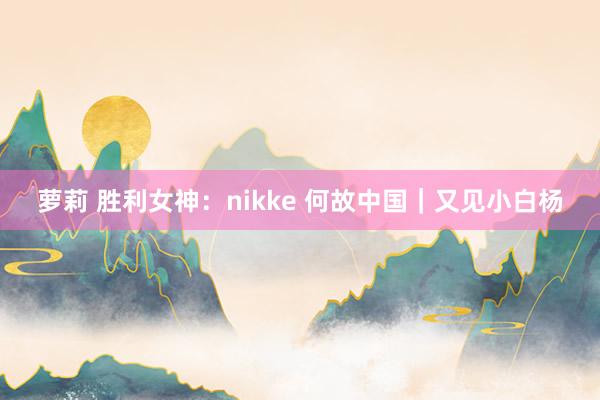 萝莉 胜利女神：nikke 何故中国｜又见小白杨