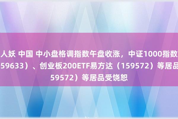 人妖 中国 中小盘格调指数午盘收涨，中证1000指数ETF（159633）、创业板200ETF易方达（159572）等居品受饶恕