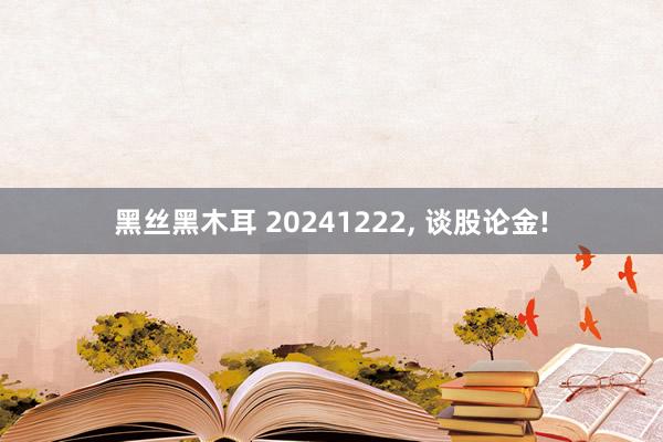 黑丝黑木耳 20241222， 谈股论金!