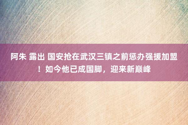 阿朱 露出 国安抢在武汉三镇之前惩办强援加盟！如今他已成国脚，迎来新巅峰