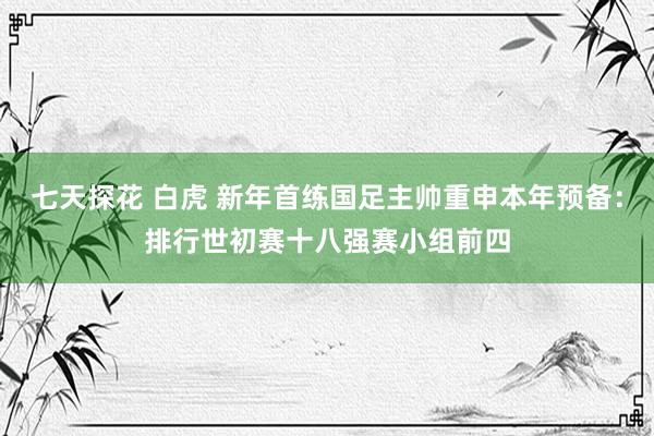 七天探花 白虎 新年首练国足主帅重申本年预备：排行世初赛十八强赛小组前四